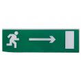 Сменное табло "Направление к эвакуационному выходу направо" зеленый фон для "Топаз" TDM