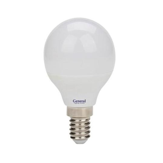 Лампа светодиодная Шар E14 8Вт 4500K 620лм GO-G45F Матовый (GENERAL LIGHTING) (100123)