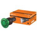 Кнопка грибовидная SB7-CWM31-24V(LED) d35мм 1з зеленая TDM