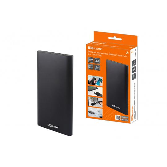 Внешний аккумулятор "Юкон 2", 8000 mAh, 2 А, 1 USB, TDM