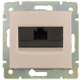 Розетка компьютерная скр/уст RJ-45 UTP CAT5E слоновая кость без лапок "Valena" (Legrand) 774138