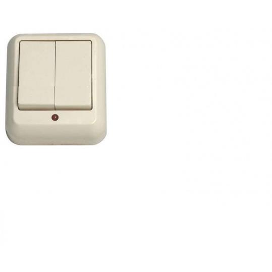 Выключатель откр/уст 2-кл. с подсветк IP20 10А слоновая кость А56-007М "Прима" (Schneider Electric)