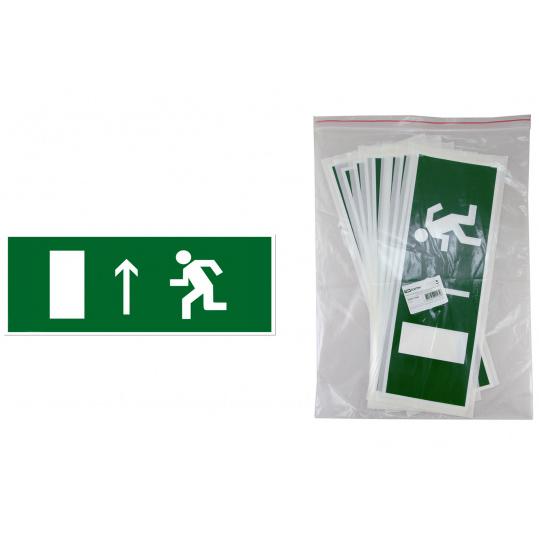 Знак "Направление к эвакуационному выходу прямо" 350х124мм для ССА TDM