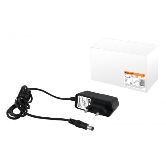 Блок питания 12Вт-12В-IP20  для светодиодных лент и модулей, адаптер, пластик TDM