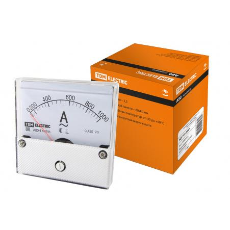 Амперметр А80Н 1000А/5А-2,5 (без поверки), TDM