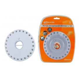 Фонарь светодиодный "Кемпинг 1*24", подвес/магниты, 24 светодиода 72 лм/Вт, бат. 4*АА TDM