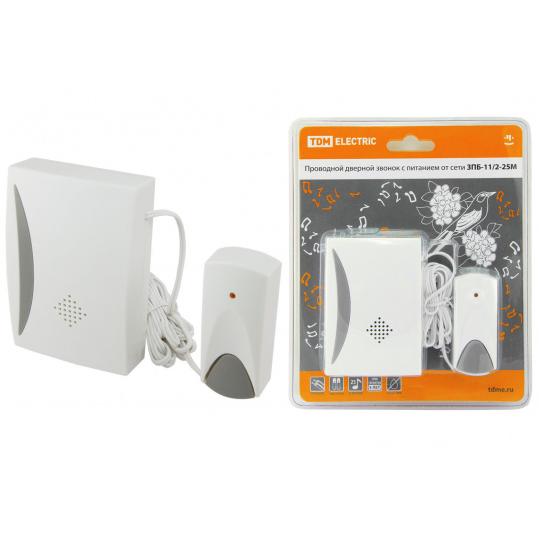 Звонок ЗПБ-11/2-25М (пров., бат.) TDM