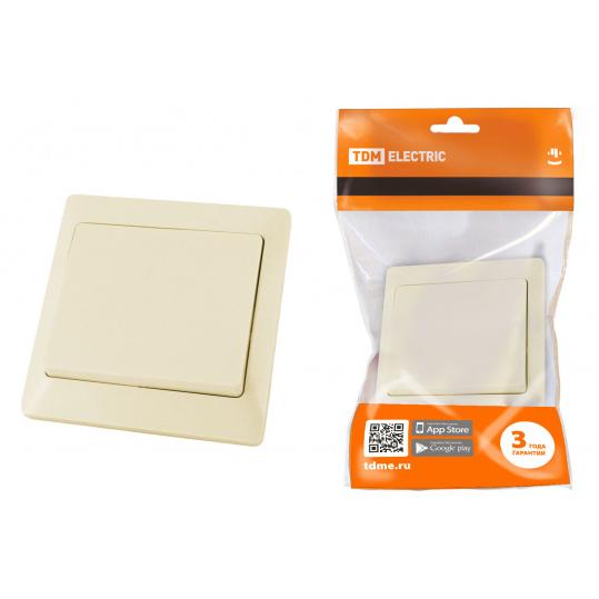 Выключатель 1 кл. 10А сл. кость "Ильмень"   TDM