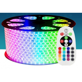 Лента светодиодная GLS-5050-60-14.4-220-IP67-RGB катушка 50м + rgb контролер