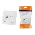 Розетка компьютерная RJ-45 белая "Валдай" TDM
