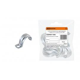 Скоба металлическая однолапковая с внутр. d 21-22 мм (10 шт) TDM