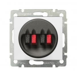 Розетка акустическая скр/уст двойная белая "Valena" (Legrand) 774424