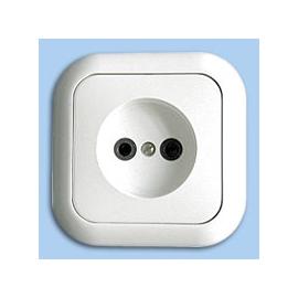 Розетка скр/уст 1-мест. без заземления IP20 16А белая РС16-228 (Беларусь) (72)