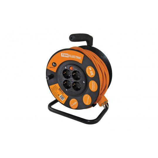 Удлинитель силовой УКз16-004 TDM (4 места/30м ПВС 3х1,5)