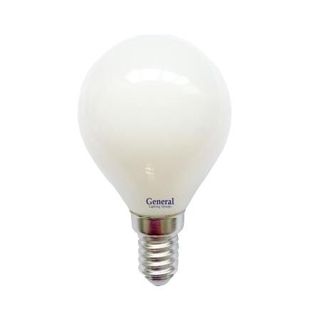 *Лампа светодиодная Шар E14 6Вт 2700K 460лм GLDEN-G45S-M Матовый (GENERAL LIGHTING) (649959)