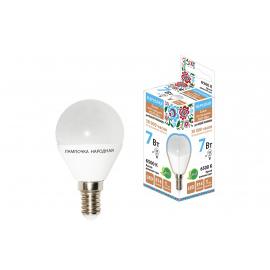 Лампа светодиодная FG45-7 Вт-230 В-6500 К–E14 Народная