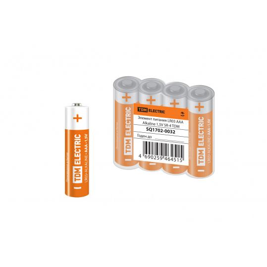 Элемент питания LR03 AAA Alkaline 1,5V SR-4 TDM