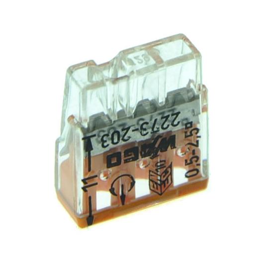 Клемма 2273-243 3х0,5-2,5 кв.мм Cu/AI (100 шт/уп) (WAGO)