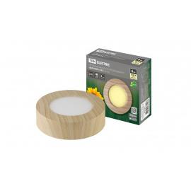 Светильник накладной светодиодный круг "Даунлайт" СПО (сосна) 6 Вт 120*32 мм 3000К TDM