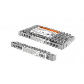 Шина "N" нулевая 6х9мм 14/2 (14 групп/крепеж по краям) никелированная инд. стикер TDM