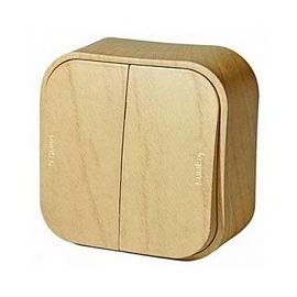 Выключатель откр/уст 2-кл. IP20 10А сосна "Quteo" (Legrand) 782262