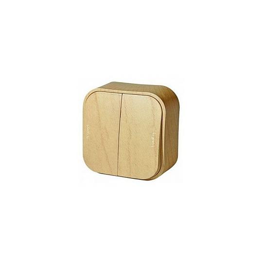 Выключатель откр/уст 2-кл. IP20 10А сосна "Quteo" (Legrand) 782262