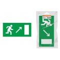 Знак "Направление к эвакуационному выходу направо вверх" 350х124мм для ССА инд. упаковка TDM