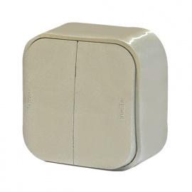 Выключатель откр/уст 2-кл. IP20 10А слоновая кость "Quteo" (Legrand) 782232