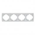 Рамка 4-мест. горизонтальная белая "Мадрид" (EKF)