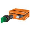 Переключатель на  3 положения с фиксацией SB7-CK3365-220V короткая ручка(LED) d22мм 1з+1р зеленый TD