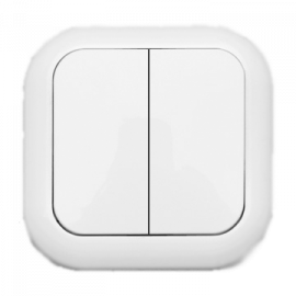 Выключатель скр/уст 2-кл. IP20 6А белый А56-124 (60)