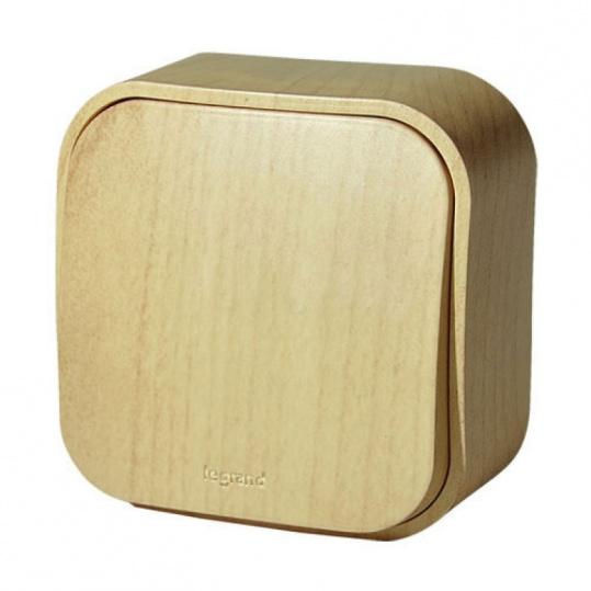 Выключатель откр/уст 1-кл. IP20 10А сосна "Quteo" (Legrand) 782260