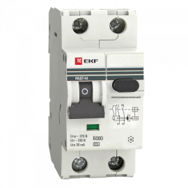 Диф.авт 40А/ 30мА 2P АВДТ-63 C40 тип A (EKF)