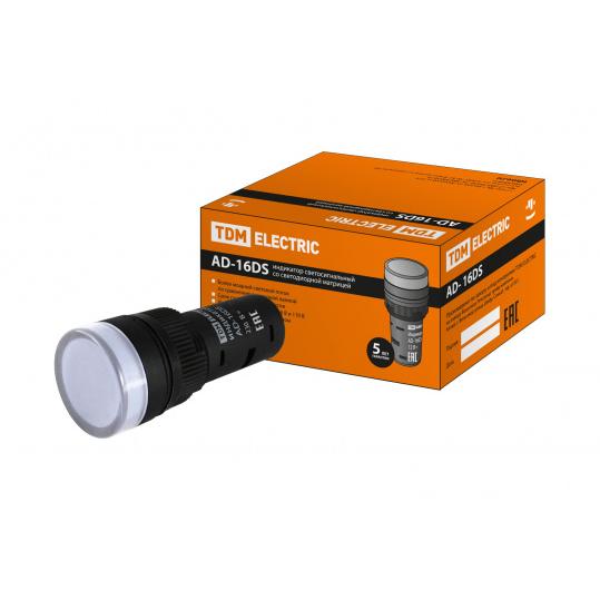 Лампа AD-16DS(LED)матрица d16мм белый 230В АС TDM Лампа AD-16DS(LED)матрица d16мм белый 230В АС TDM