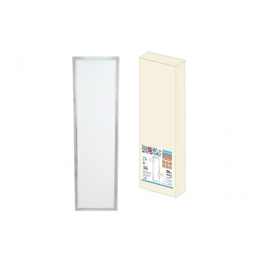 Ультратонкая светодиодная панель серии СВО 295 х1195, 36Вт, 6000К,  хром, Народная (без драйвера)